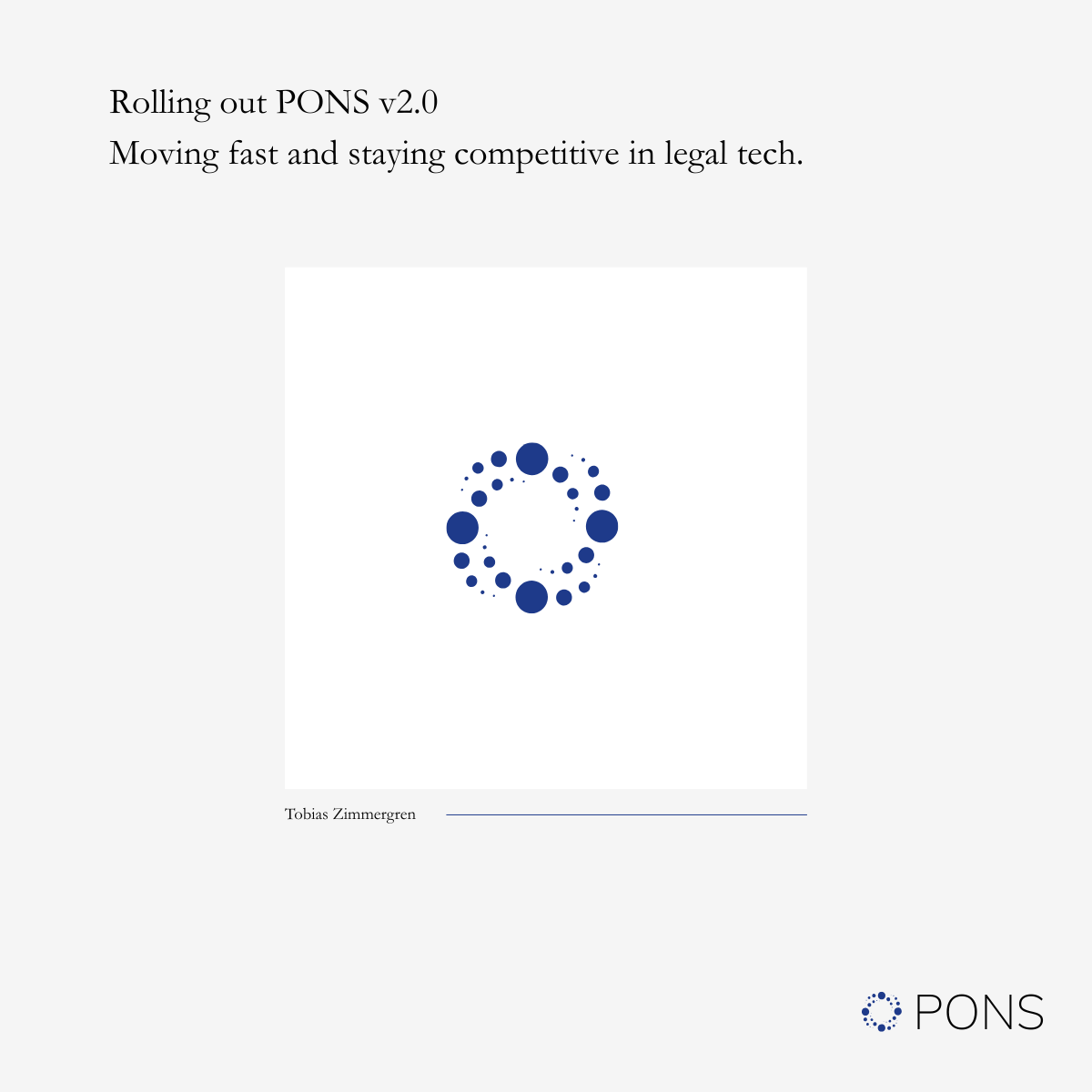 Rolling out PONS v2.0