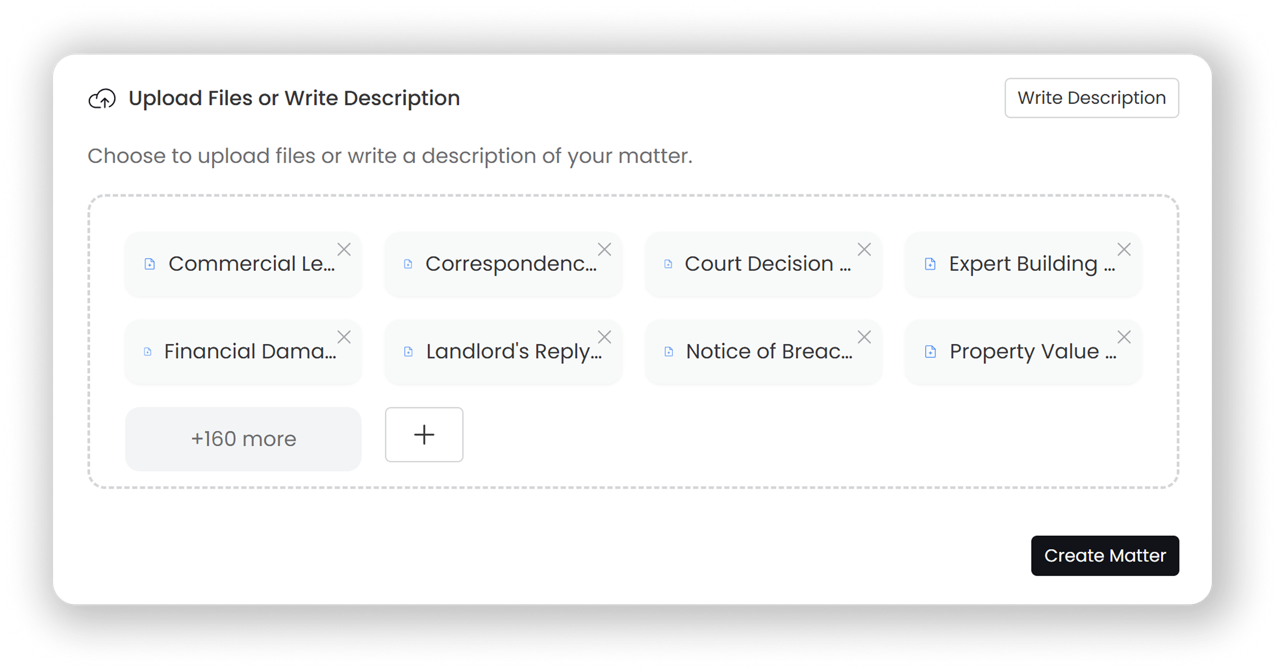 Client and case intake in minutes