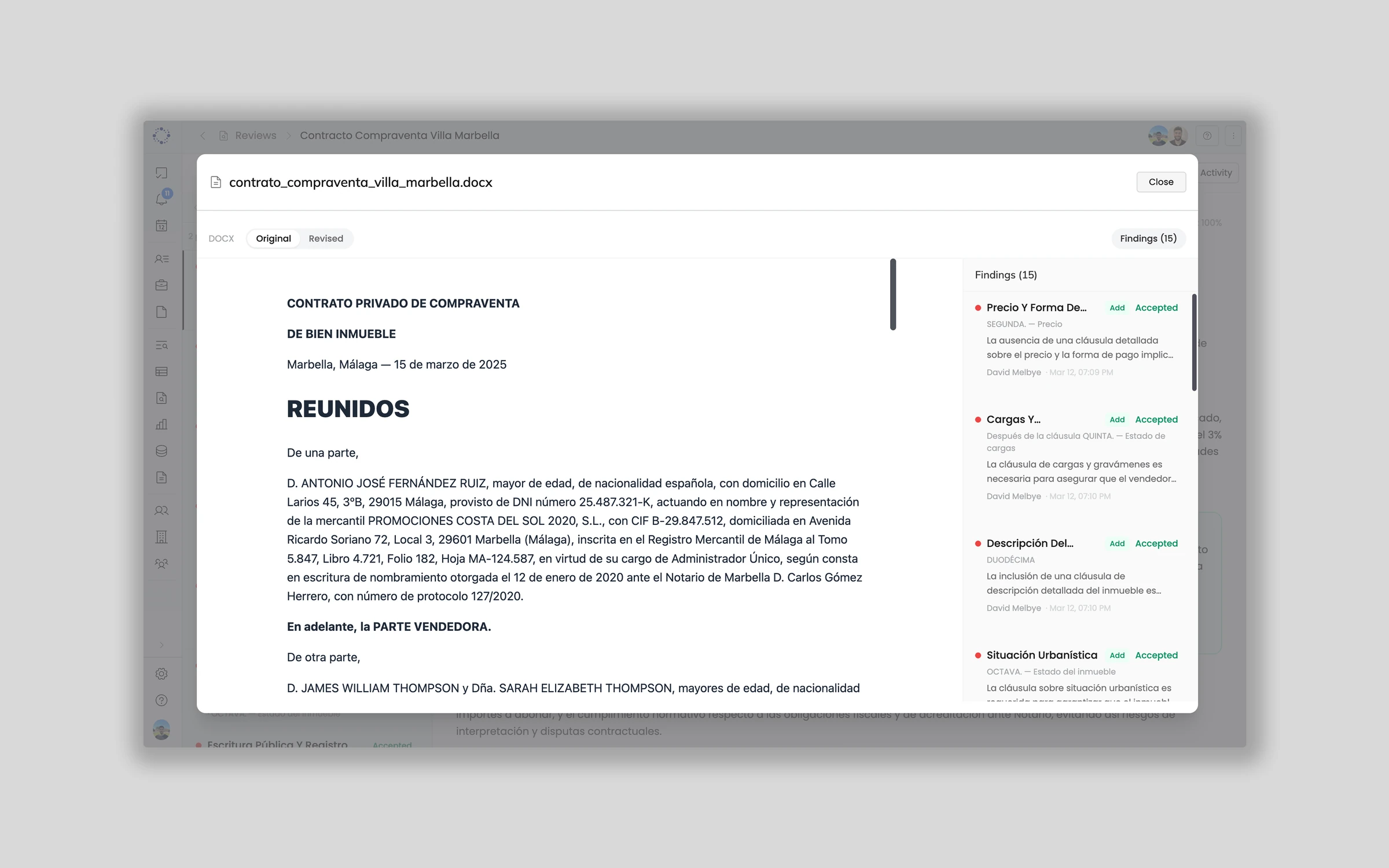 Upload a contract and PONS applies your playbook